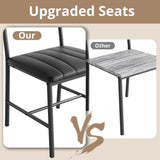 IRONCK Dining Table Set for 4, Kitchen Table with Upholstered Bench and 2 Chairs, Kitchen Table and Chairs Set for Small Space, Apartment, Gray IRONCK