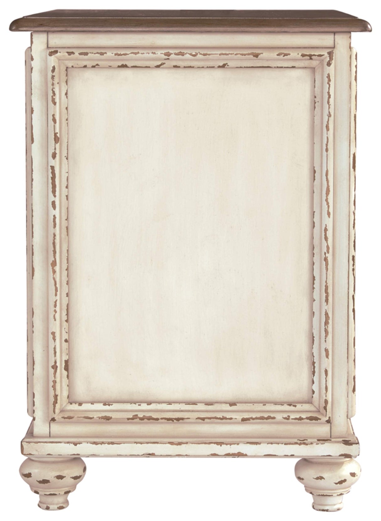 Signature Design by Ashley - Realyn Chairside End Table, White/Brown Wood Signature Design by Ashley