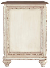 Signature Design by Ashley - Realyn Chairside End Table, White/Brown Wood Signature Design by Ashley