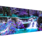 DIY 5D Diamond Painting Kits for Adults Waterfall Embroidery Full Round Drill Large Size(31.5x11.8 inch) Diamond Crystal Gem Arts Painting Craft for Home Wall Decor XWJJ