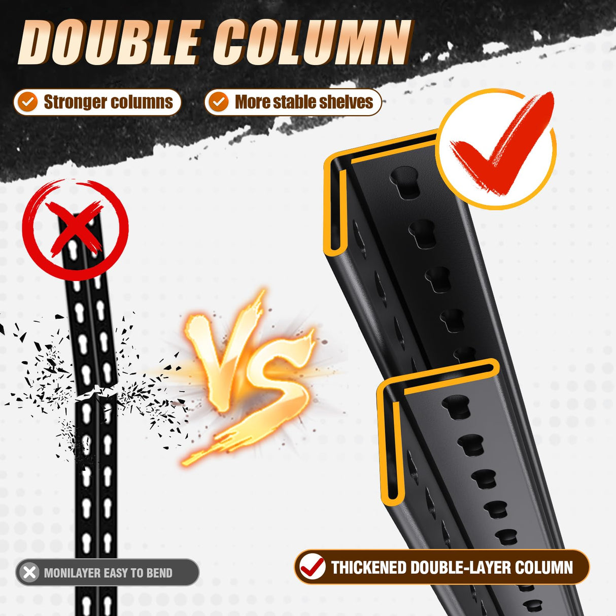 AOJUFEO 72" H Garage Shelving Heavy Duty 5-Tier Storage Shelves, 2200 lbs Adjustable Metal Shelving Unit, Utility Storage Rack Shelf for Garage, Basement, Pantry, Black 72''H x 35.5''W×16''D AOJUFEO