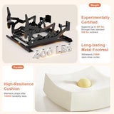 Dresegmt Loveseat Recliner Sofa, Gray PU Leather Double Recliner Loveseat with Console, Cup Holders, Storage & USB Ports, Ergonomics， Manual Reclining Sofa Couch for Living Room, RV Dresegmt