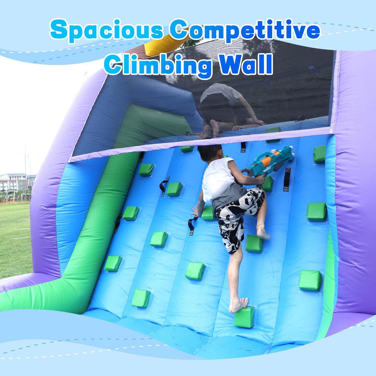 26FT Inflatable Water Slide for Kids Adults /100% PVC Commercial Bounce House Water Slide with Blower, Bigger Splash Pool, for Backyard, Park or Commercial Use,26x13x12ft Inflantteble