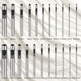 Leather Hole Punch Tool, 22pcs Circle Hole Punch Set - 0.5-12mm for Watch Bands, Belts, Canvas, Paper, Plastic, Leather Working DIVINA VITAE