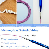 Hobekoee 13 Pairs Interchangeable Circular Knitting Needles Set 3mm-10mm Interchangeable Aluminum Round Knitting Needles Set with 4 Swivel Cables for DIY Knitting Lovers Hobekoee