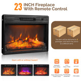 VINGLI 70'' Electric Fireplace with Mantel, Fireplace TV Stand for TVs Up to 90'', Media Entertainment Center Console Table with Storage ＆ Adjustable Shelves for Living Room and Bedroom, Shined White VINGLI