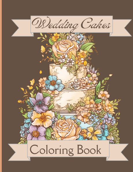 Wedding Cakes: The Most Beautiful Wedding Cake Coloring Book (Cake Coloring Books) WoodArtSupply