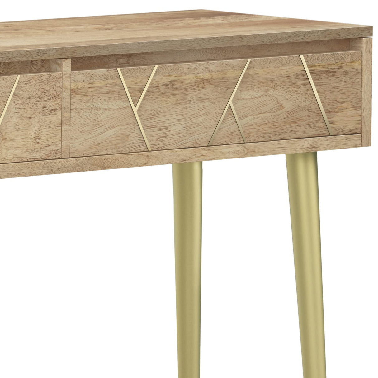 SIMPLIHOME Jager Solid Mango Wood and Metal 48 Inch Wide Contemporary and Mid Century Console Table in Natural, for The Living Room, Entryway and Bedroom SIMPLIHOME