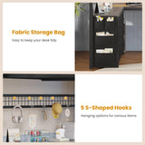 ADORNEVE Loft Bed Full Size with U-Shaped Desk, 6 Storage Drawers, Power Outlet, LED Metal Loft Bed with 2 Storage Shelves, Bed with Safety Guardrail & Ladders, No Box Spring Needed, Grey ADORNEVE