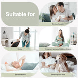 Novilla King Mattress Topper, Extra Thick Pillow Top Mattress Pad with Down Alternative, Breathable Mattress Cover with for 8-21", Machine Washable Fitted Mattress Protector – Green-White Novilla
