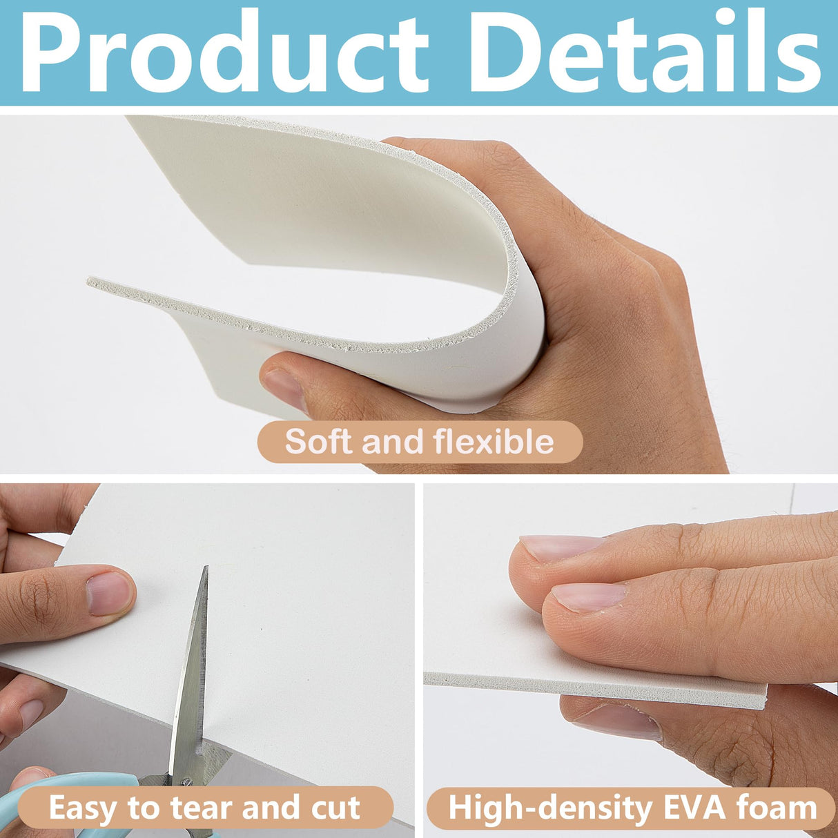 codree 24 Pcs 3mm Thick Embroidery Foam- 6 x 9 Inch EVA Foam Sheets for Crafts- High Density 3D Embroidery Craft Foam for Cosplay Costume, Sewing, Embroidery Machine, DIY Projects (Black, White) codree