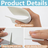 codree 24 Pcs 3mm Thick Embroidery Foam- 6 x 9 Inch EVA Foam Sheets for Crafts- High Density 3D Embroidery Craft Foam for Cosplay Costume, Sewing, Embroidery Machine, DIY Projects (Black, White) codree