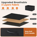 Sweetcrispy Dresser for Bedroom with 9 Storage Drawers, Tall Large Fabric Storage Tower Organizer, Chest of Drawers with Metal Frame Wooden Top for Nursery, Closet, Living Room, Entryway, Black Sweetcrispy