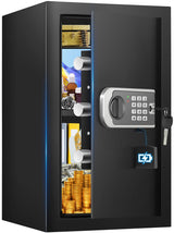 3.0 Cuft Safe Box, Home Safe Fireproof Waterproof, Security Digital Safe Box with Electronic Keypad, Spare Key, Smart Alert, Mute Mode, Anti-Theft Fireproof Safe for Document Money Valuable FOWORE