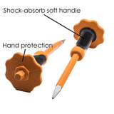 Finder 2 pcs 12-Inch Heavy Duty Chisels Set With Hand Protection, Flat Head and Pointed/Spear Head, Demolishing/Masonry/Carving/Concrete Breaker Chisels set with Bi-Material Hand Guard … FINDER