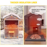 Aivituvin Outdoor Cat House with 100% Insulated Liner Weatherproof Feral Cat Shelter, Heated Cat House for Winter Aivituvin