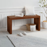 APRTAT Bamboo Dining Bench Indoor Long Entryway Shoe Rack Bench,Outdoor Modern Wood Benches 35 Inch Bamboo Bench for Living Room Hallway Bedroom Bathroom APRTAT