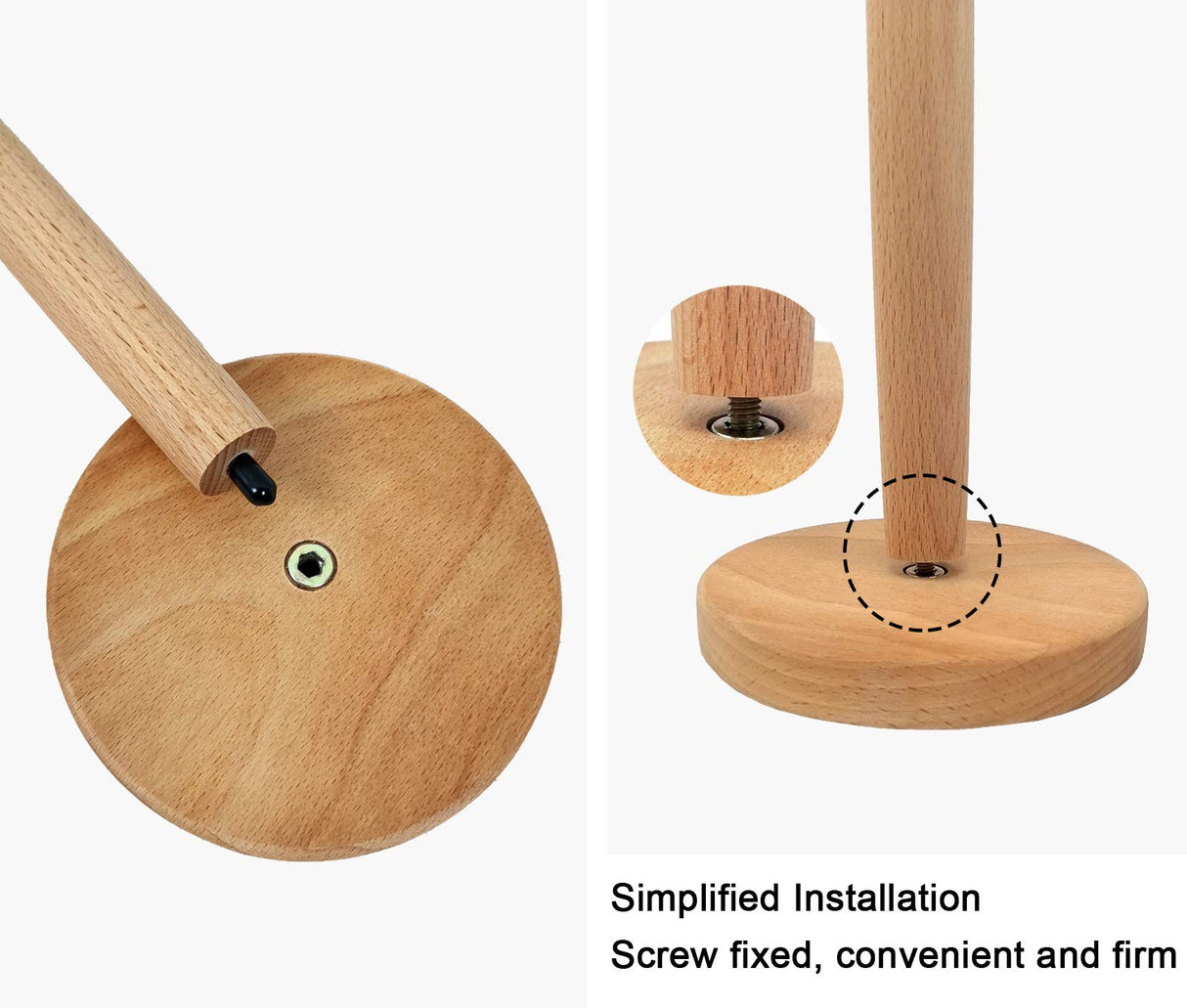 Yistao Wood Paper Towel Holder, Wooden Paper Towel Holder Countertop Standing Paper Towel Organizer Roll Dispenser for Kitchen Countertop & Dining Table Yistao