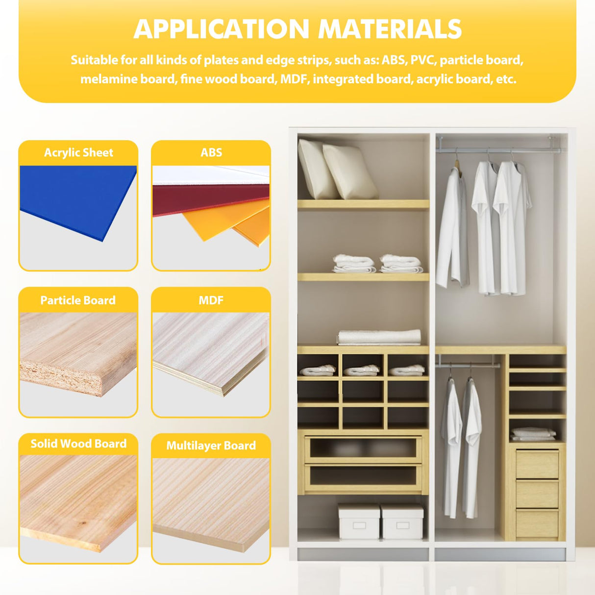 YUCHENGTECH Edge Bander Banding Machine Automatic Tape Breaking Portable Edge Banding Machine Curve Straight Edge Bander With Microcomputer Intelligent Temperature Control (110, Volts (AC)) YUCHENGTECH