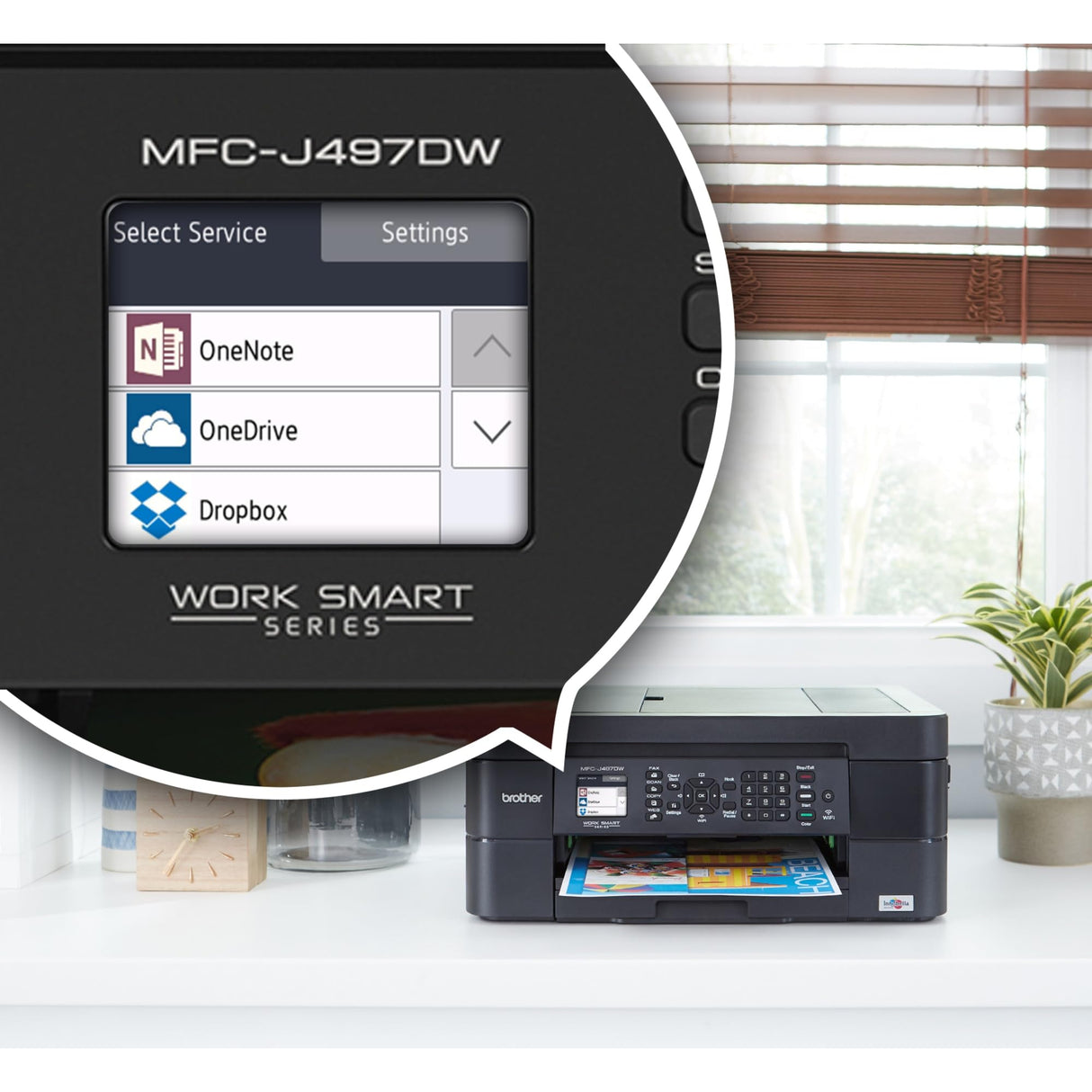 Brother MFC-J497DW Inkjet Multifunction Printer - Color - Plain Paper Print - Desktop Brother