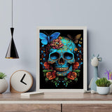Arttoplus Skull Paint by Numbers Kit for Adults-Butterfly Adult Paint by Number Kits on Canvas,Skeleton Painting by Number Adult for Gift Home Wall Decor(16x20inch) Arttoplus