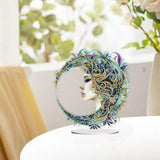 hyzsj DIY Diamond Desktop Ornament, Crystal Diamond Art Painting Tabletop Ornaments Single Sided, Diamond Ornament for Adult Beginner Home Office Decor Crafts Gift（7.9x7.6inch） hyzsj