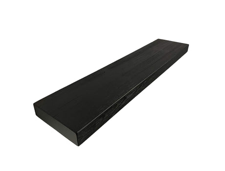Joel's Antiques - 72 Inch Wooden Floating Shelves for Wall - Made of Natural Wood - Long Heavy Duty Rustic Fireplace Mantel & Book Shelf - Perfect for Living Room - Black 72x8x2 Inches joelsantiques