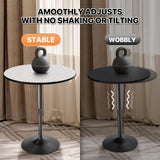 Magshion 31" Round Bar Table Height Adjustable 26"-35" Pub Table with Enlarged Base for Living Room Patio Bistro Café, Silver Magshion