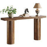 Tribesigns 63" Farmhouse Entryway Console Table, Narrow Long Sofa Table Behind Couch for Living Room, Hallway, Entrance, Foyer Tribesigns