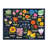 Galison Edible Flowers Puzzle, 1000 Pieces, 27” x 20” – Difficult Jigsaw Puzzle with Colorful Floral Artwork and Educational Design – Thick, Sturdy Pieces, Challenging Family Activity Galison