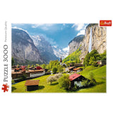 Trefl Lauterbrunnen, Switzerland 3000 Piece Jigsaw Puzzle Red 46"x33" Print, DIY Puzzle, Creative Fun, Classic Puzzle for Adults and Children from 15 Years Old Trefl