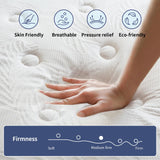 MSJh Twin Mattress 14 Inch,Memory Foam Mattress with Pocket Spring, Soft & Comfortable Medium Firm, Motion Isolation, Pressure Relief, CertiPUR-US Certified (75"*39"*14") MSJh