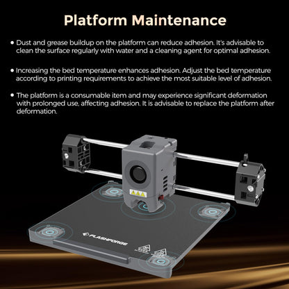 FLASHFORGE Adventurer 5M Series Smooth PEI Platform, Tool-Free Model Removal, Automatic Separation After Cooling, Glue-Free Printing for PLA and TPU Filament - WoodArtSupply