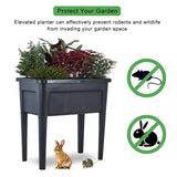 ZIWQPIHT 4 Pcs Plastic Raised Garden Beds with Legs，16 Gallon Outdoor Elevated Garden Planter Box，Perfect for Flowers, Vegetables, and Herbs ZIWQPIHT