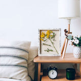 Califortree 8x10 Shadow Box Frame with Linen Back - Real Glass, Push Pins Included, Sturdy Rustic Memory Display Case, Distressed White Califortree