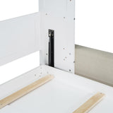 THINK 30 Murphy Bed with Sofa and Shelves, Versatile Wall Bed, Foldable Murphy Bed, Queen Size, White THINK 30