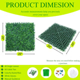 HWT 12 Pcs 20"X20"Grass Wall Backdrop, UV-Protected Greenery Wall Backdrop, Grass Wall Panels, Boxwood Hedge Wall Green Wall Decor Boxwood Panels Indoor & Outdoor Decor HWT
