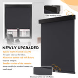 Persilux Blackout Roller Shades for Windows, Cordless Free-Stop Blinds for Windows with Valance, Thermal Insulated Fabric Window Shades, UV Protection Shades for Home and Bedroom, Black, Custom Size Persilux