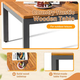 Greesum 4 Piece Furniture Patio Lounge Conversation Set Solid Wood Armrest & Table Top Anti-Drop Thick Waterproof Cushion, Onesize, Light Beige Greesum