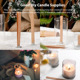 Ziosxin 350pcs Smokeless Cherry Wood Candle Wicks-Long Lasting Flame-Easily Burn, Candle Cores（no Metal Bracket） Ziosxin
