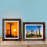 SESEAT 8x10 Picture Frames Rustic Brown with Mat Photo Frames 4 Packs for Tabletop or Wall SESEAT