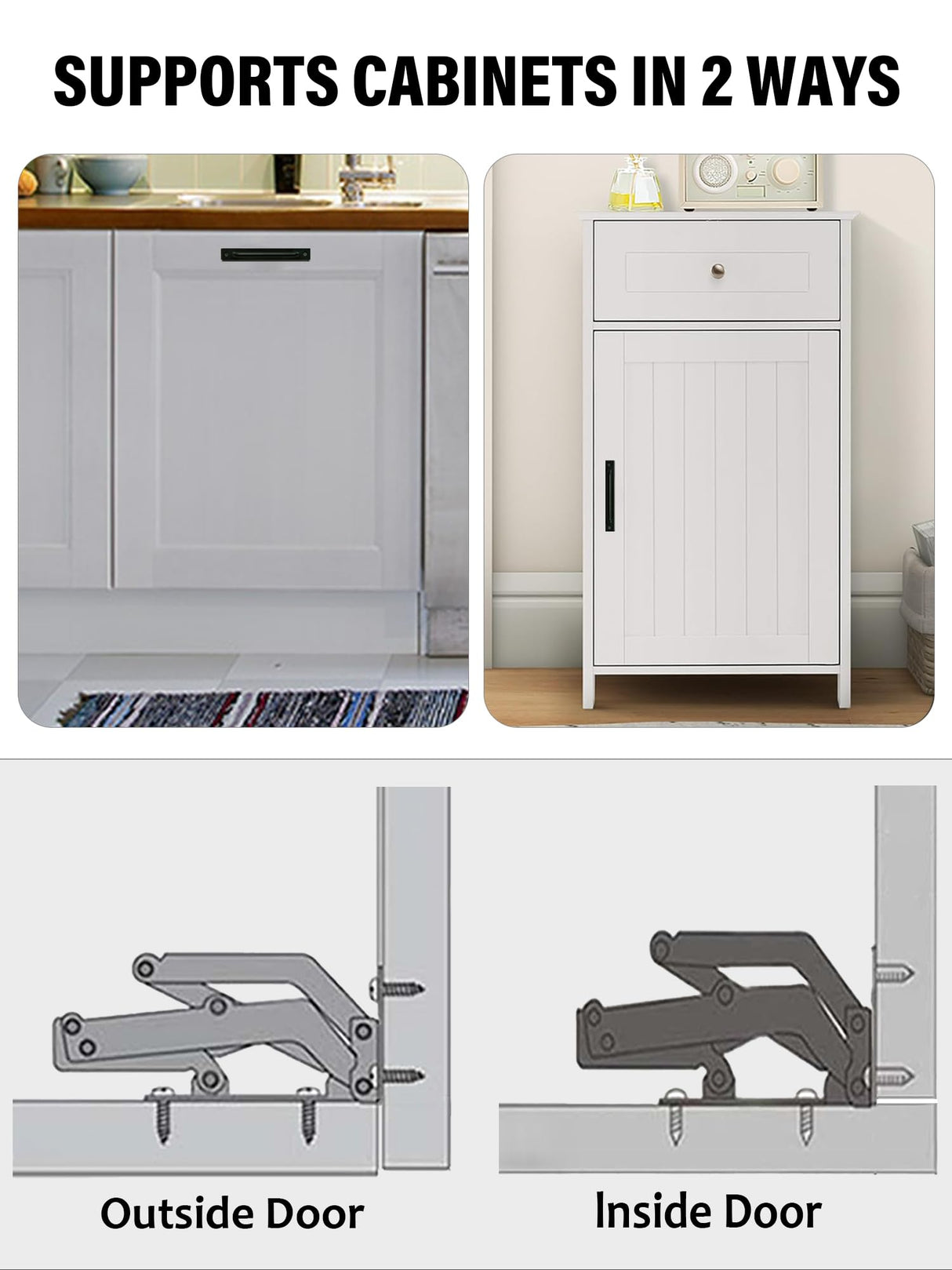 ZRD Tilt Out Trash Can Cabinet DIY Kit for Single Cabinet, Pet Proof Hidden Trash Can Cabinet Conversion Kit, Suitable for Kitchen, Bathroom, Living Room, and Dining Room ZRD