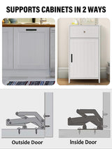 ZRD Tilt Out Trash Can Cabinet DIY Kit for Single Cabinet, Pet Proof Hidden Trash Can Cabinet Conversion Kit, Suitable for Kitchen, Bathroom, Living Room, and Dining Room ZRD