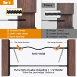 Swage Lag Screws for Cable Railing - 80 Pack Black T316 Stainless Steel Left and Right Handed Thread - 1/8" Cable Railing Hardware Kit for Deck Stair Wood Post Railing System CELYND