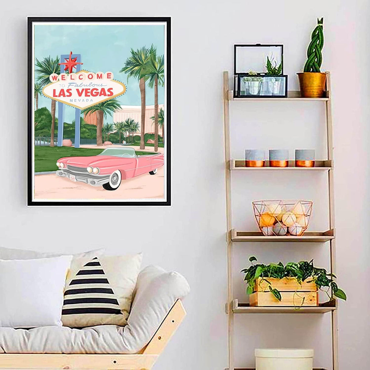 KTHOFCY 5D DIY Diamond Painting Kits for Adults Kids World Landscape(Las Vegas) Full Drill Embroidery Cross Stitch Crystal Rhinestone Paintings Pictures Arts Wall Decor Painting Dots Kits 15.7X11.8 IN KTHOFCY