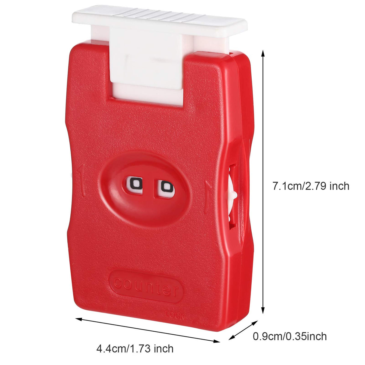 4 Pieces Knitting Counter Stitch Needle Marking Tool Mini Crochet Stitch Knitting Stitch Plastic Knit Stitch Counter, Red Weewooday