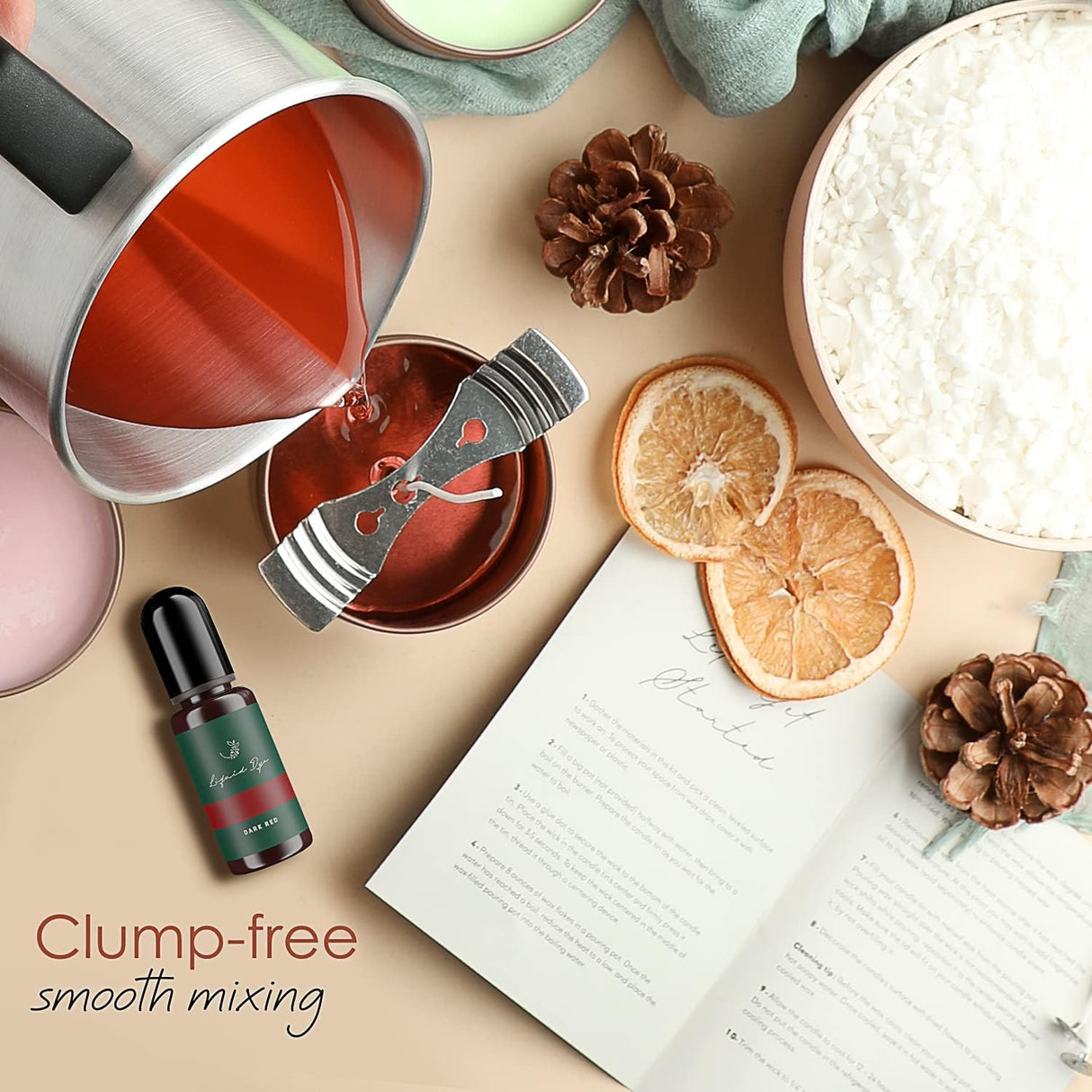 Hearth & Harbor Liquid Candle Dye for Soy Candle Making, 16 Vibrant Colors, Safe and Natural Candle Wax Dye Hearth & Harbor