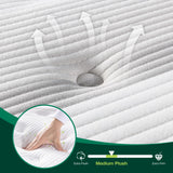 Lechepus California King Mattress,14Inch Memory Foam Hybrid Mattress with 7-Zone Pocket Spring,Cal King Size Mattress in Box, Medium Plush Mattress for Back Pain Relief,Motion Isolation,CertiPUR-US Lechepussleep