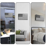 BUYYAH American Flag Gun Concealment Case, 19.7" x 11.8" x 4.9" American Flag Wall Hanging Concealed Gun Cabinet, Combination Lock All Iron Frame for Police Gift BUYYAH