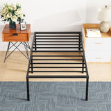 PayLessHere 18 Inch High Metal Platform Bed Frame with Maximum Storage Space Under The Heavy Duty Bed Frame No Box Spring Needed Noise-Free Easy Assembly (Twin) PayLessHere